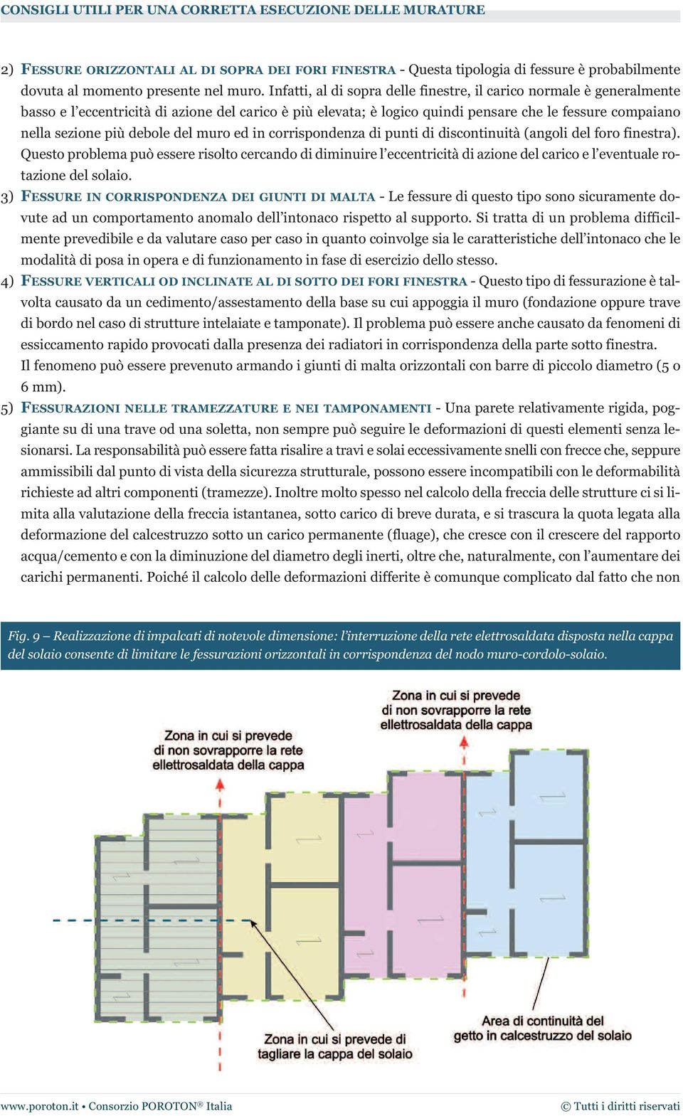 debole del muro ed in corrispondenza di punti di discontinuità (angoli del foro finestra).