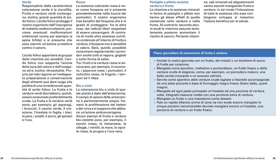 eserciti un azione protettiva contro il cancro. L acido folico appartiene al gruppo delle vitamine più sensibili.