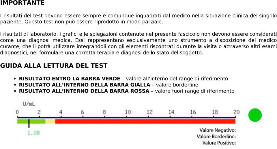 Essi rappresentano esclusivamente uno strumento a disposizione del medico curante, che li potrà utilizzare integrandoli con gli elementi riscontrati durante la visita o attraverso altri esami