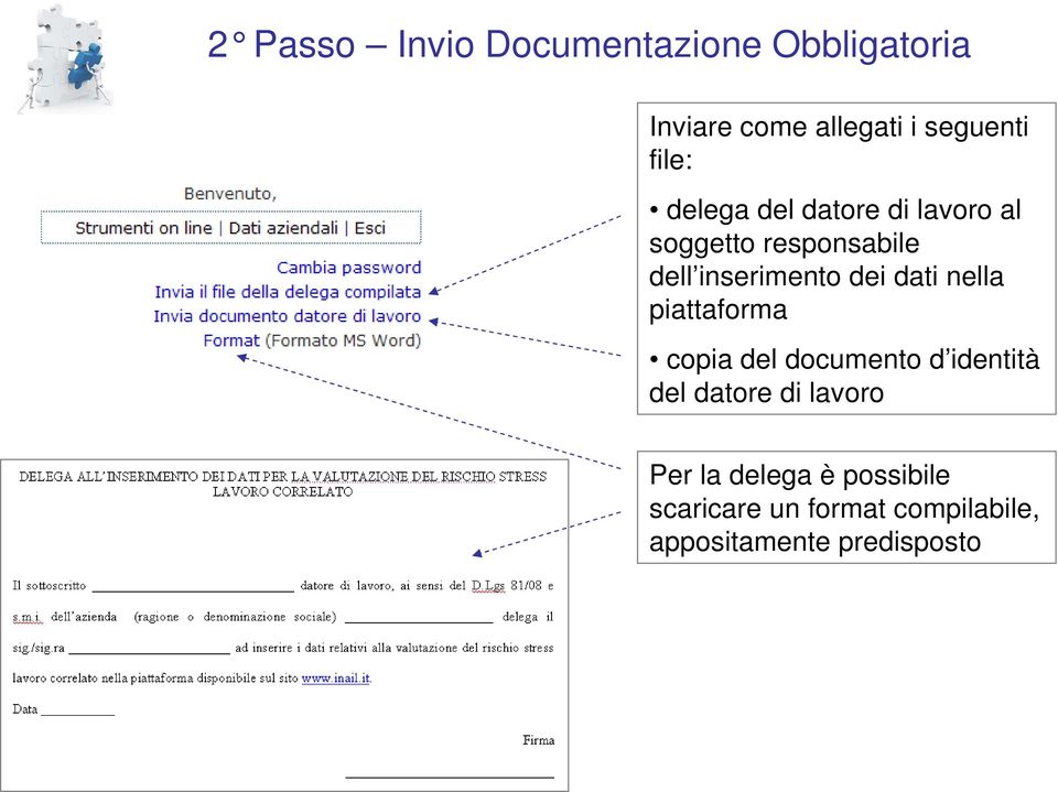 dei dati nella piattaforma copia del documento d identità del datore di lavoro