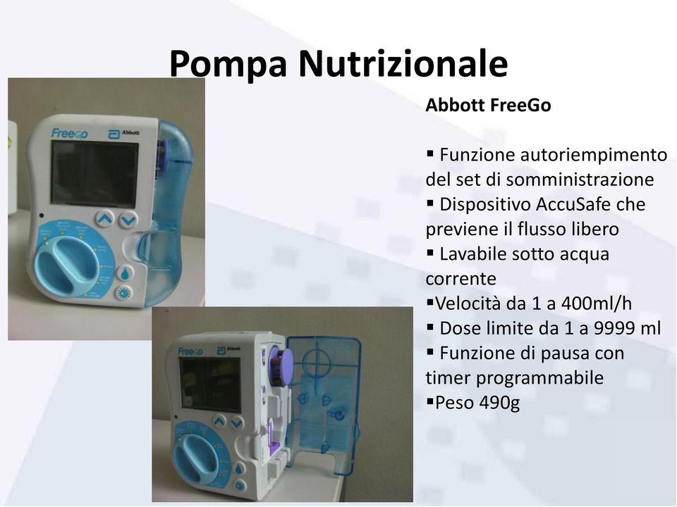 libero Lavabile sotto acqua corrente Velocità da 1 a 400ml/h Dose