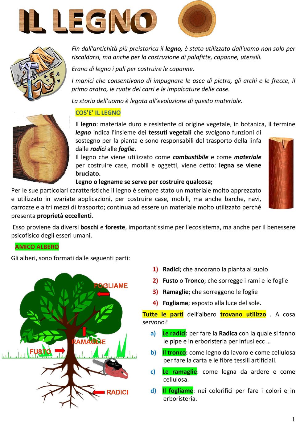 La storia dell uomo è legata all evoluzione di questo materiale.