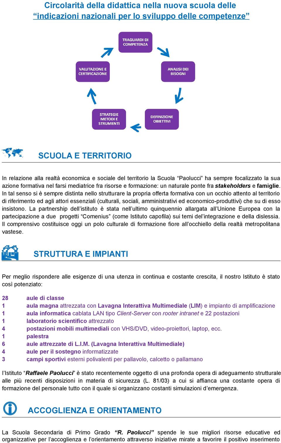 In tal senso si è sempre distinta nello strutturare la propria offerta formativa con un occhio attento al territorio di riferimento ed agli attori essenziali (culturali, sociali, amministrativi ed