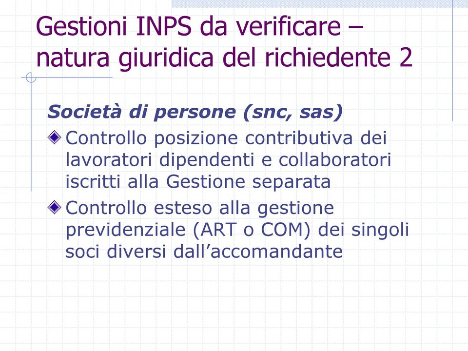 dipendenti e collaboratori iscritti alla Gestione separata Controllo