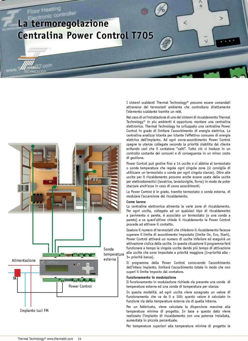 Nel caso di un installazione di uno dei sistemi di riscaldamento Thermal Technology in piu ambienti è opportuno montare una centralina elettronica.