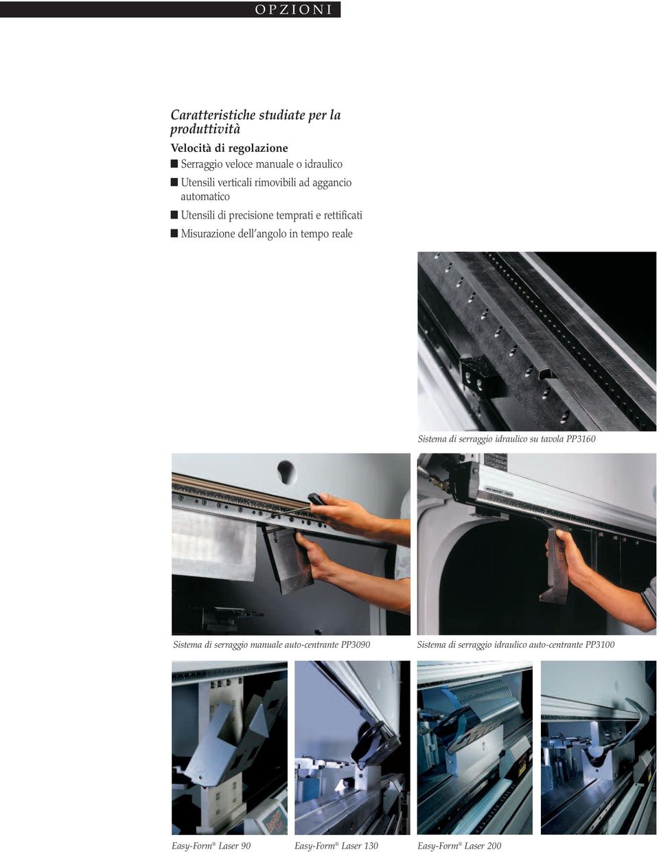 Misurazione dell angolo in tempo reale Sistema di serraggio idraulico su tavola PP3160 Sistema di serraggio manuale