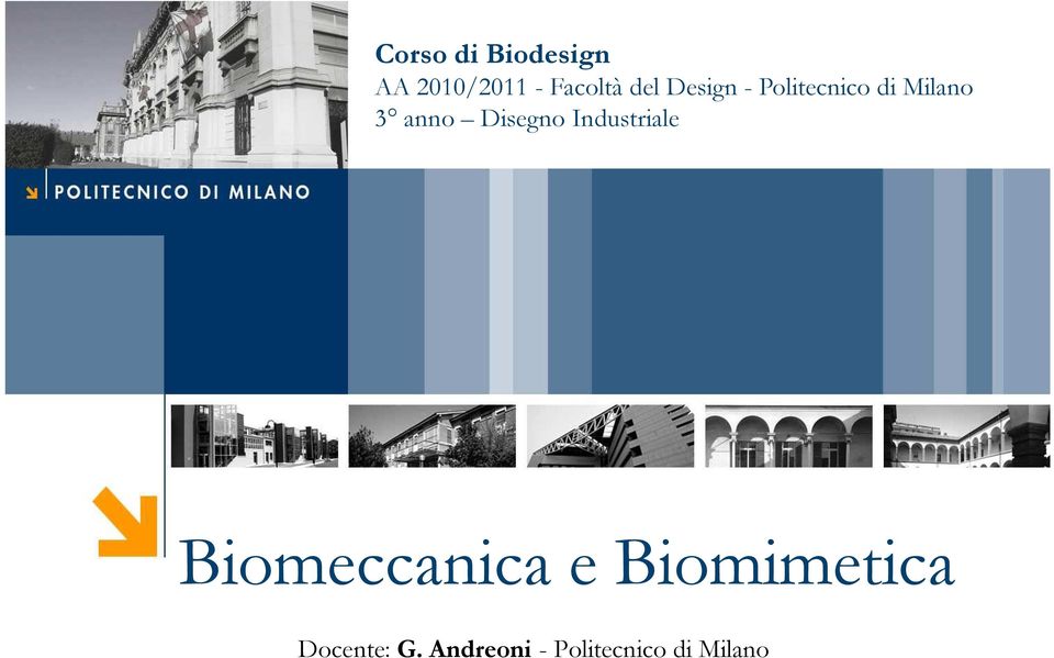 Disegno Industriale Biomeccanica e