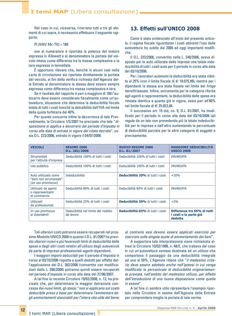 È opportuno rilevare che, benché in alcuni casi nella carta di circolazione sia riportata direttamente la portata del veicolo, ai fini della verifica richiesta dall Agenzia delle Entrate al