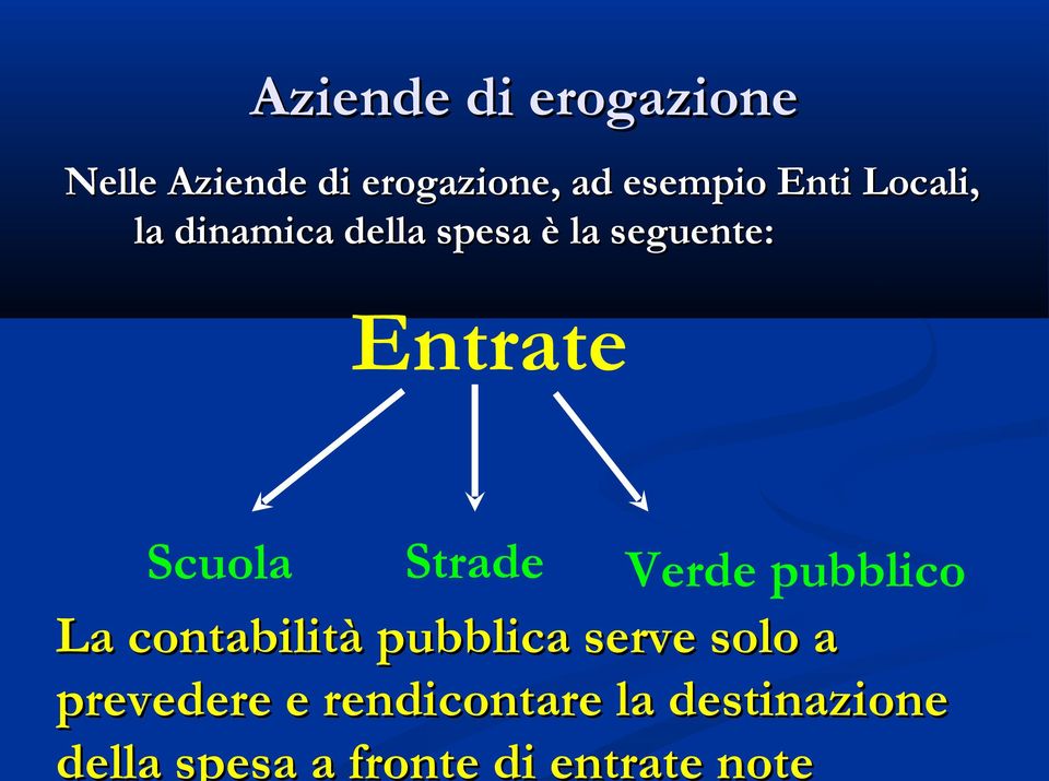 Strade Verde pubblico La contabilità pubblica serve solo a