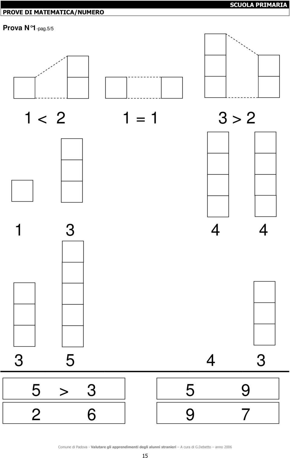 5/5 1 < 2 1 = 1 3 > 2 1 3