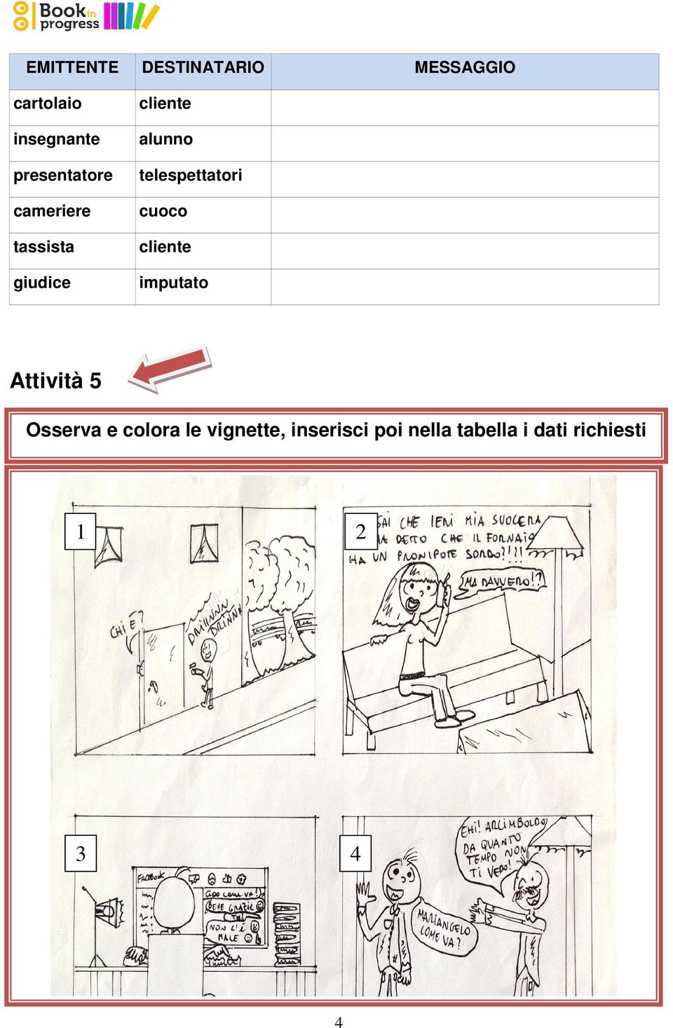 giudice imputato MESSAGGIO Attività 5 Osserva e colora le