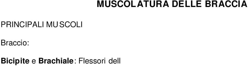 POTENZIAMENTO DELLA MUSOCLATURA DELLE BRACCIA Piegamenti sulle braccia Gruppi muscolari interessati sono, soprattutto, i Pettorali (Grande e Piccolo), il Deltoide e il Tricipiti brachiale.