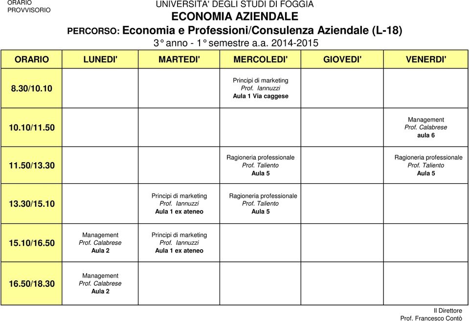 Calabrese aula 6 Ragioneria professionale Ragioneria professionale Principi di marketing Prof.