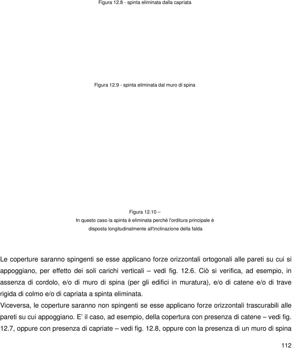 ortogonali alle pareti su cui si appoggiano, per effetto dei soli carichi verticali vedi fig. 12.6.