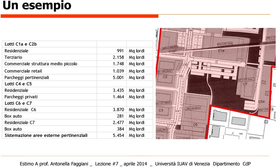 039 Mq lordi Parcheggi pertinenziali 5.001 Mq lordi Lotti C4 e C5 Residenziale 3.