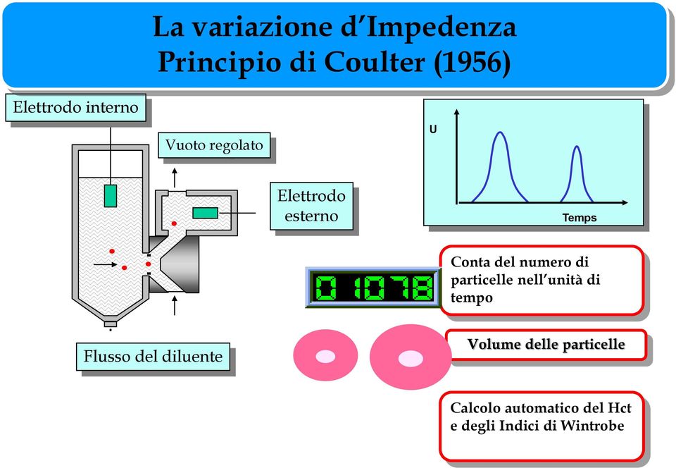 di particelle nell unità di tempo Flusso del diluente Volume