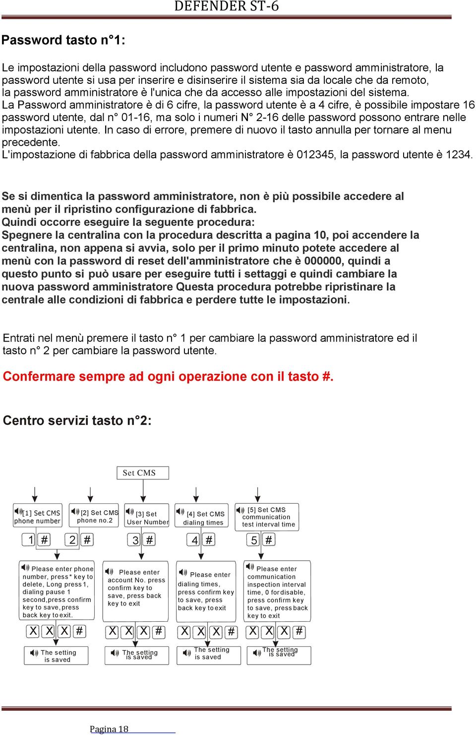 accedere al menù con la password di reset dell'amministratore che è 000000, quindi a questo punto si può usare per eseguire tutti i settaggi e quindi cambiare la nuova password amministratore Questa