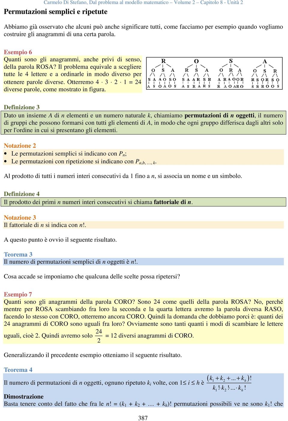 Otterremo 4 3 2 1 = 24 diverse parole, come mostrato in figura.