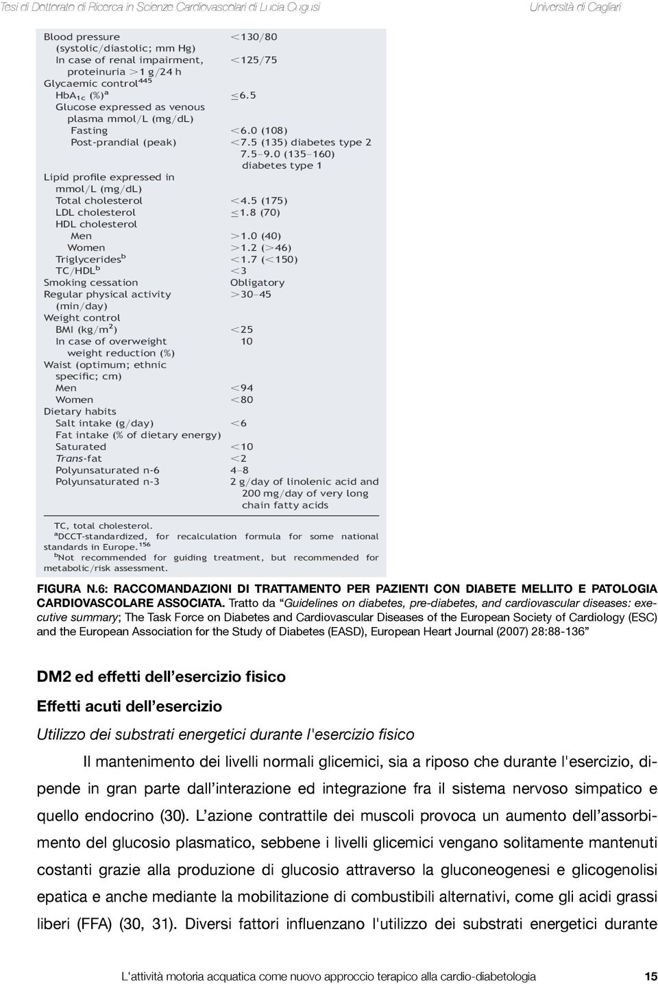 the European Association for the Study of Diabetes (EASD), European Heart Journal (2007) 28:88-136 DM2 ed effetti dell esercizio fisico Effetti acuti dell esercizio Utilizzo dei substrati energetici