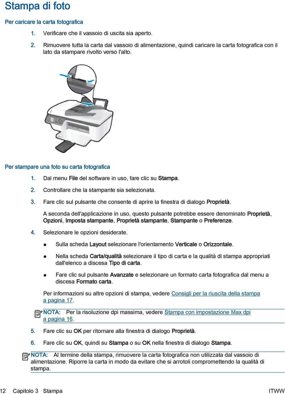 Dal menu File del software in uso, fare clic su Stampa. 2. Controllare che la stampante sia selezionata. 3. Fare clic sul pulsante che consente di aprire la finestra di dialogo Proprietà.