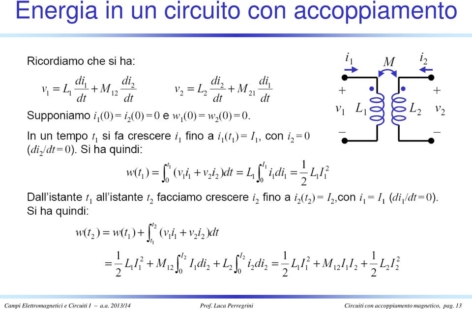 Circuiti I a.a. 2013/14 Prof.