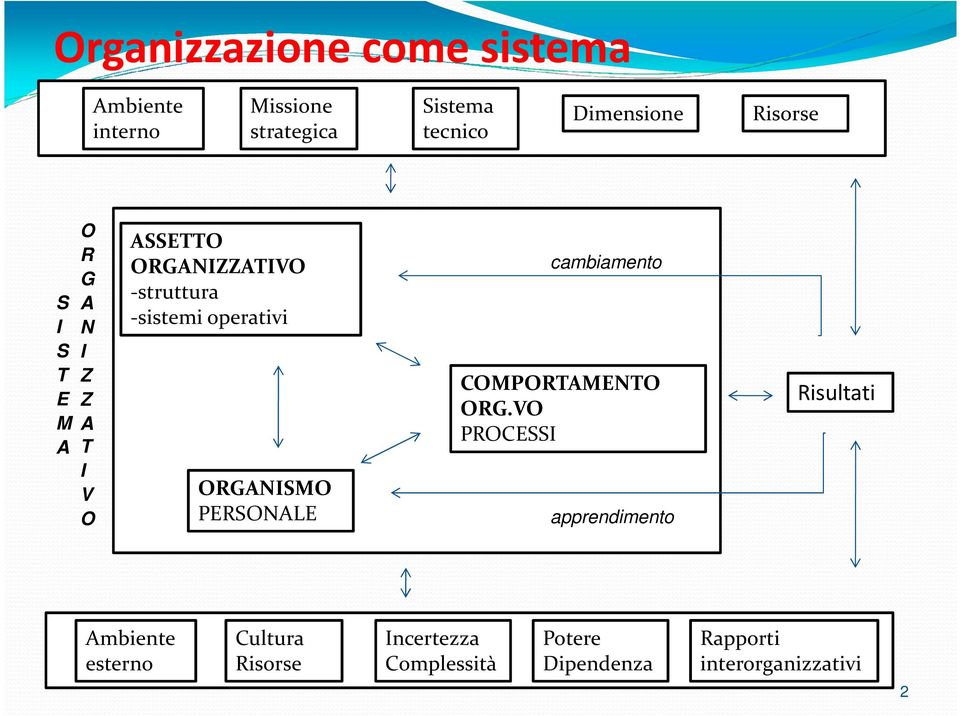 T E M A I Z Z A T I V O COMPORTAMENTO ORG.