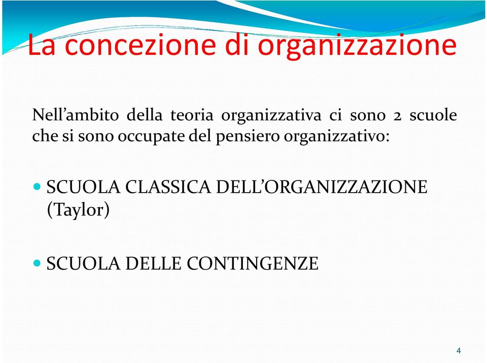 occupate del pensiero organizzativo: SCUOLA