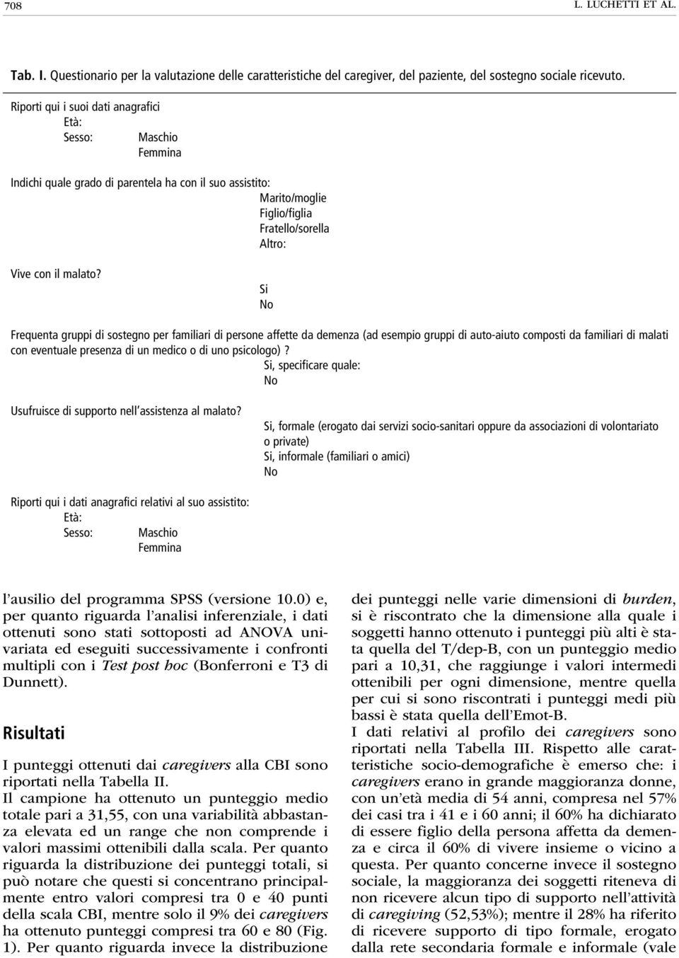 Si No Frequenta gruppi di sostegno per familiari di persone affette da demenza (ad esempio gruppi di auto-aiuto composti da familiari di malati con eventuale presenza di un medico o di uno psicologo)?