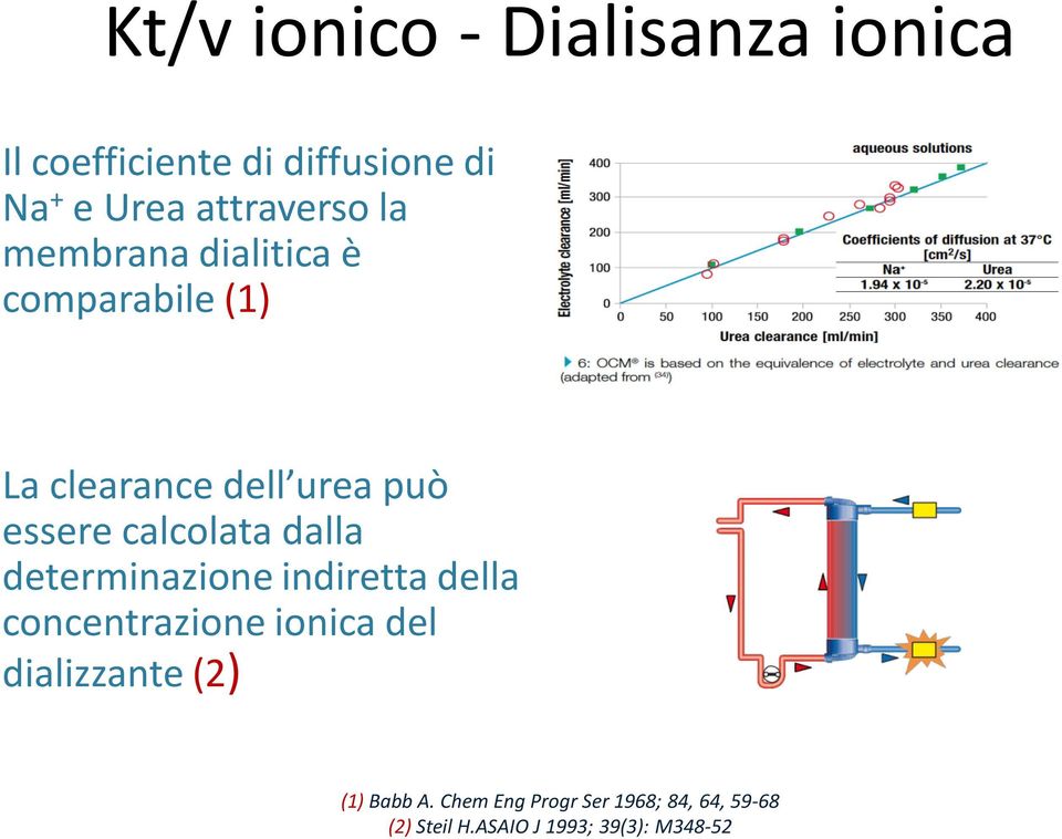 calcolata dalla determinazione indiretta della concentrazione ionica del dializzante