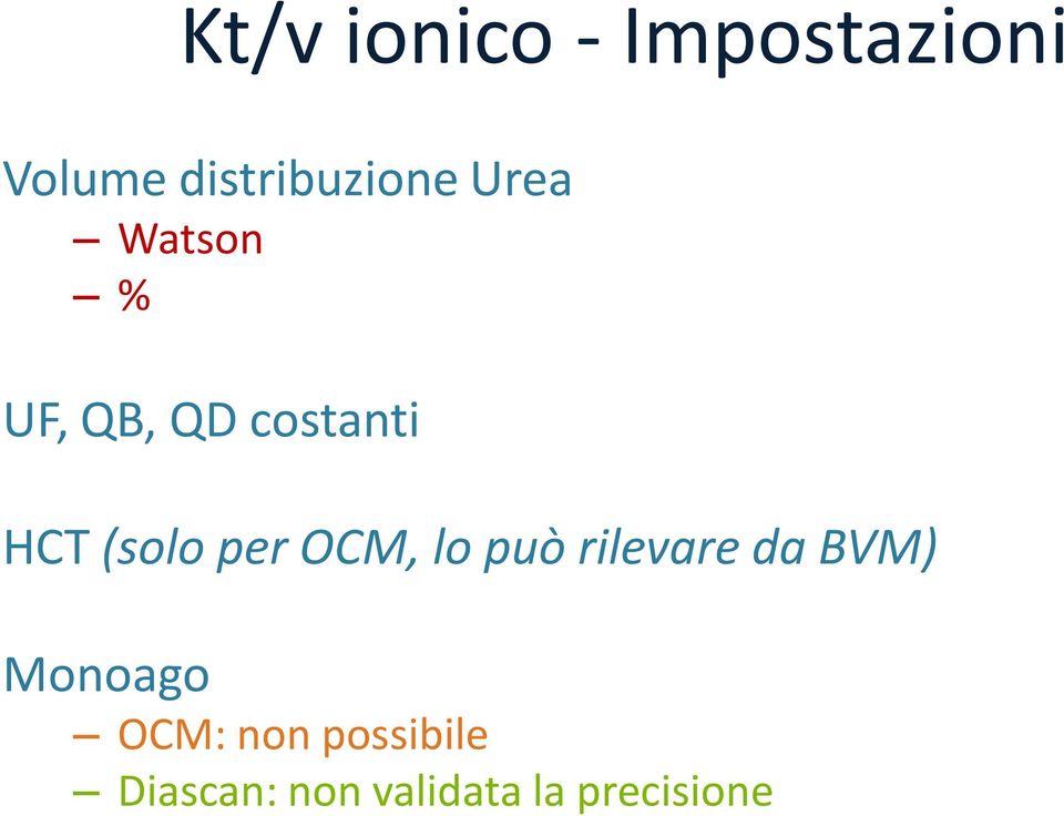 costanti HCT (solo per OCM, lo può rilevare da