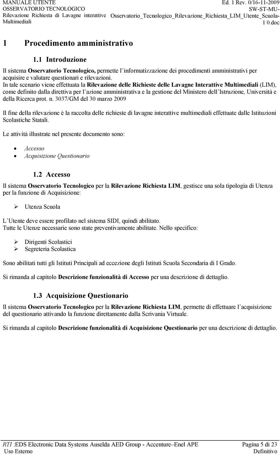 Istruzione, Università e della Ricerca prot. n.