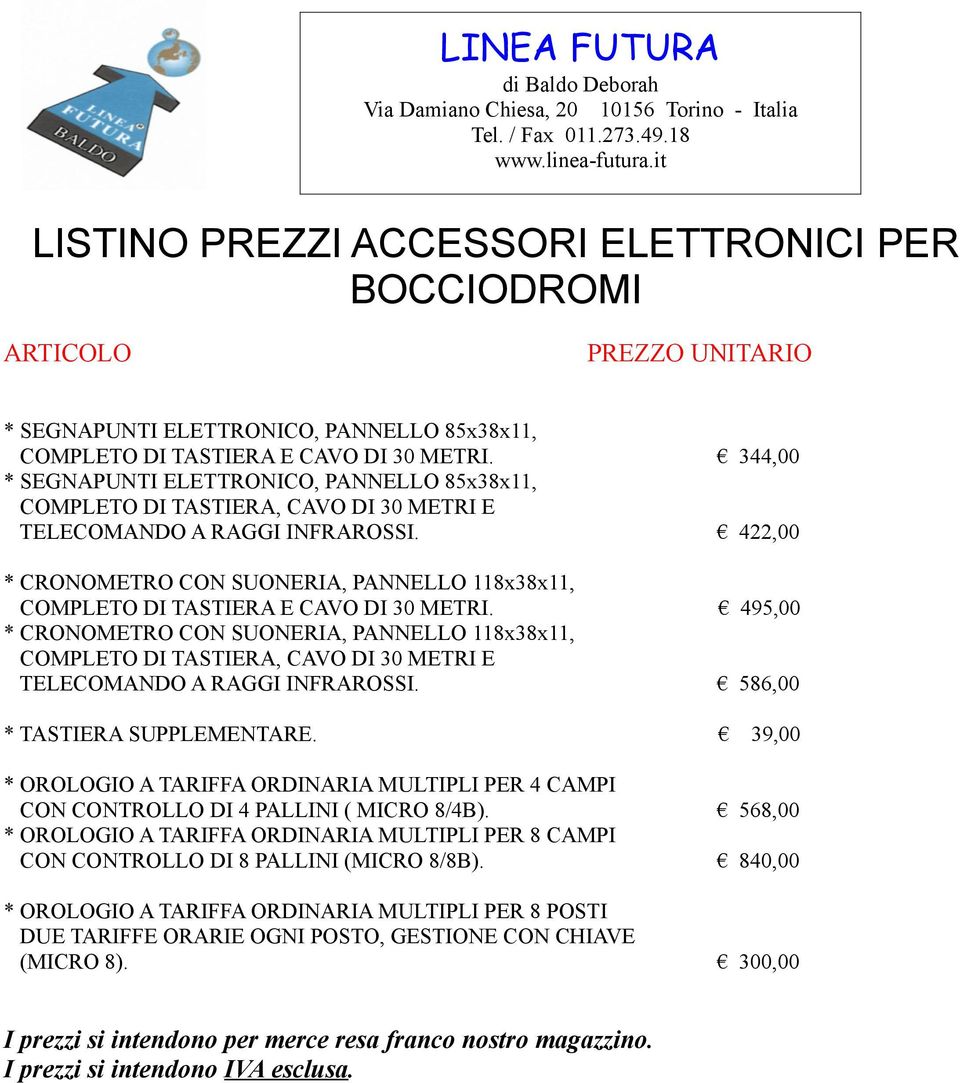 344,00 422,00 * CRONOMETRO CON SUONERIA, PANNELLO 118x38x11, COMPLETO DI TASTIERA E CAVO DI 30 METRI.