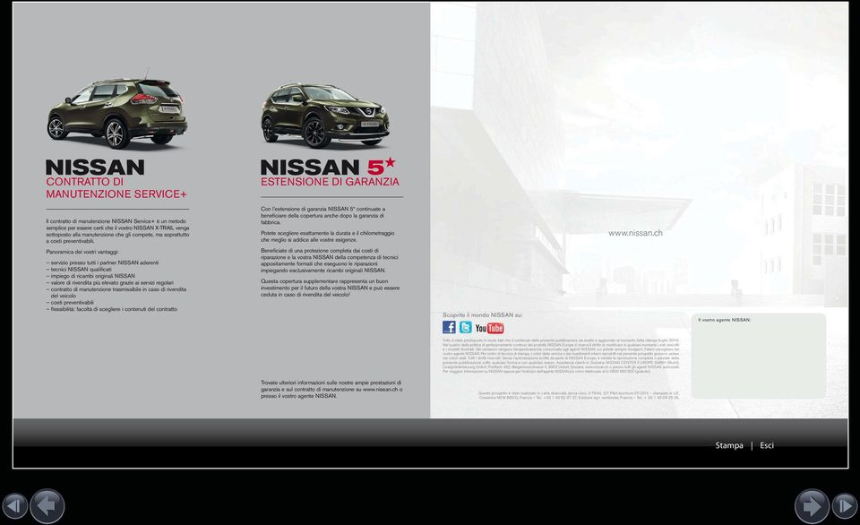 Panoramica dei vostri vantaggi: servizio presso tutti i partner NISSAN aderenti tecnici NISSAN qualificati impiego di ricambi originali NISSAN valore di rivendita più elevato grazie ai servizi