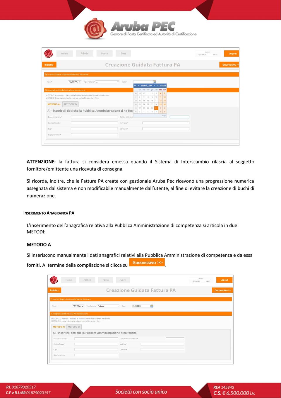 utente, al fine di evitare la creazione di buchi di numerazione.