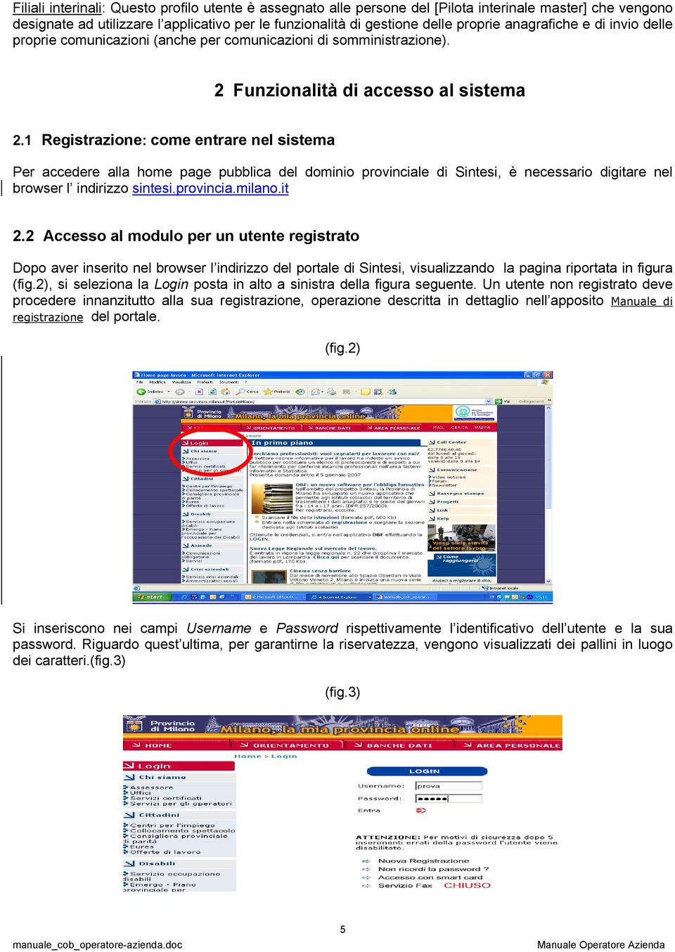 1 Registrazione: come entrare nel sistema Per accedere alla home page pubblica del dominio provinciale di Sintesi, è necessario digitare nel browser l indirizzo sintesi.provincia.milano.it 2.