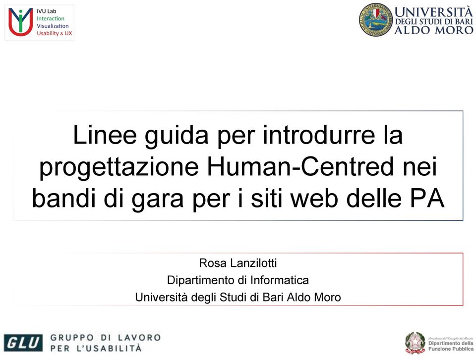 web delle PA Rosa Lanzilotti Dipartimento di