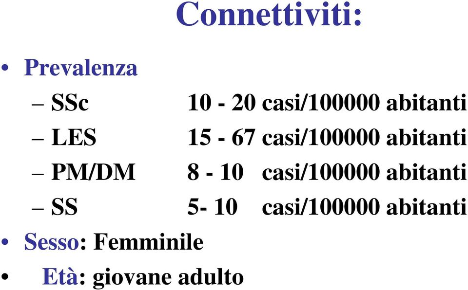 abitanti PM/DM 8-10 casi/100000 abitanti SS