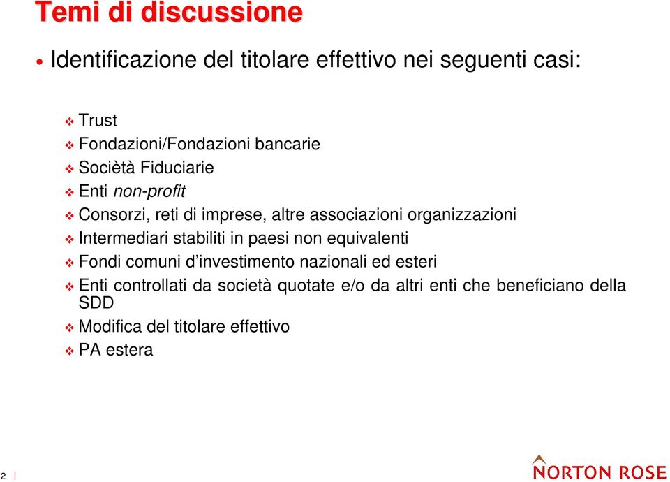 Intermediari stabiliti in paesi non equivalenti Fondi comuni d investimento nazionali ed esteri Enti