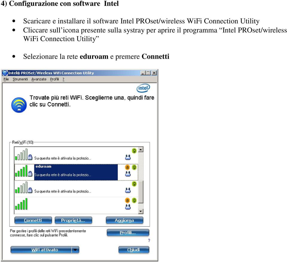 icona presente sulla systray per aprire il programma Intel