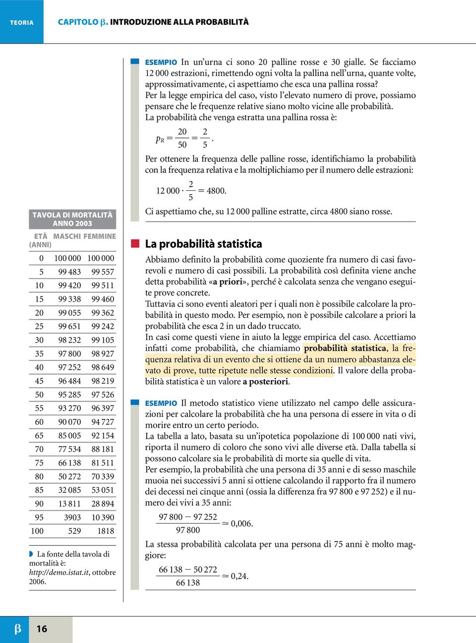 Per la legge empirica del caso, visto l elevato numero di prove, possiamo pensare che le frequenze relative siano molto vicine alle probabilità.