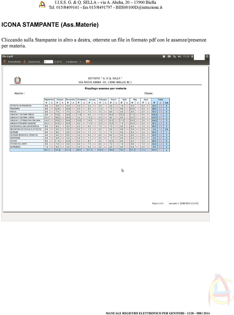 destra, otterrete un file in formato pdf con le