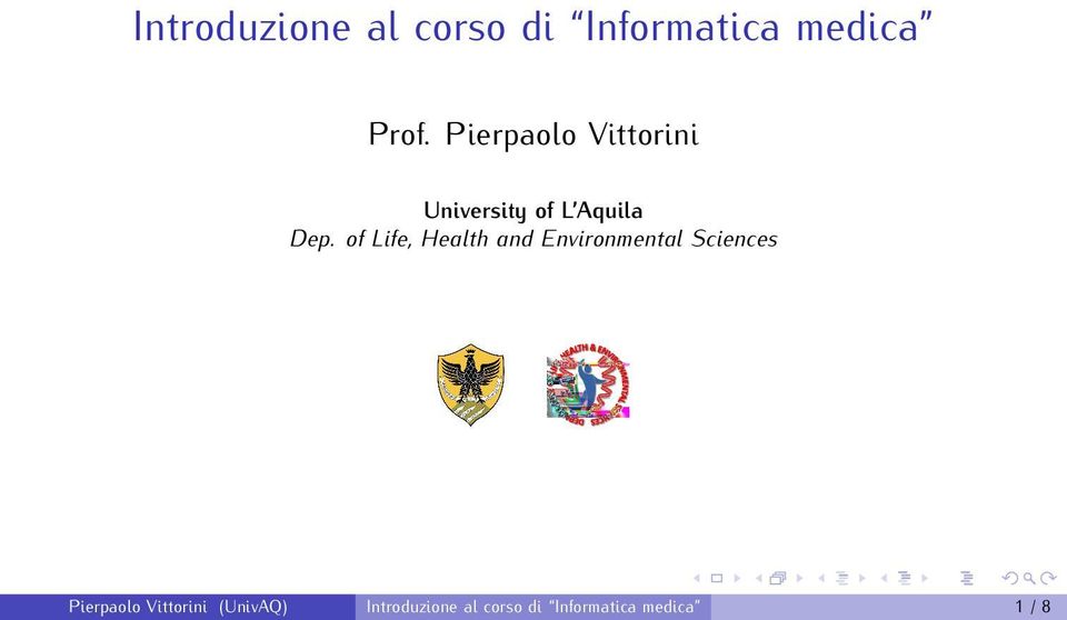 of Life, Health and Environmental Sciences Pierpaolo