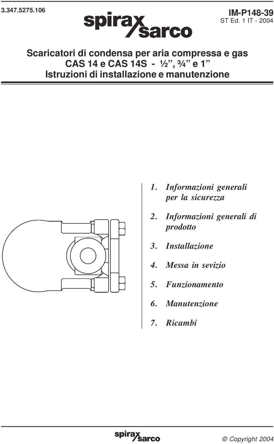 e 1 Istruzioni di installazione e manutenzione 1.