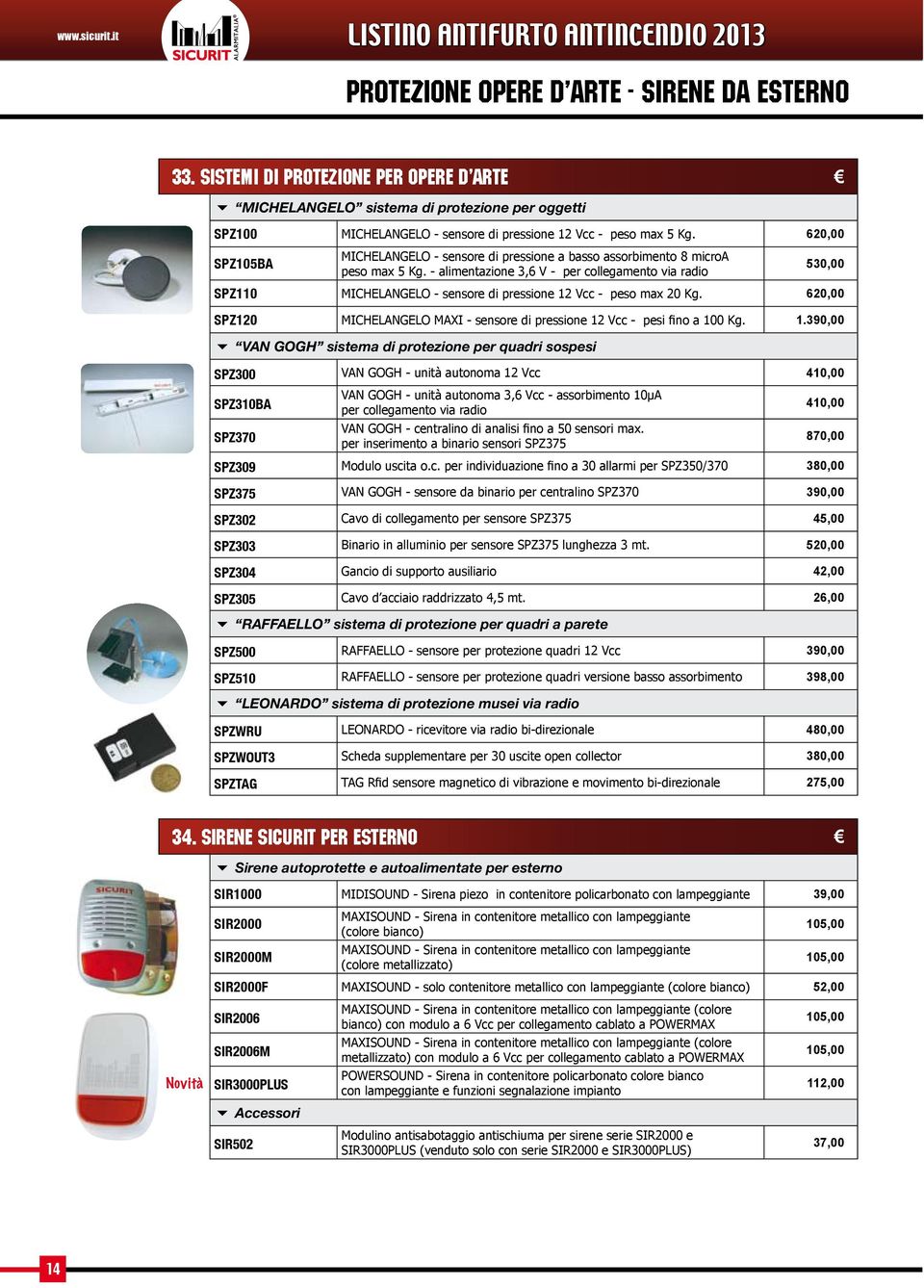 620,00 SPZ105BA MICHELANGELO - sensore di pressione a basso assorbimento 8 microa peso max 5 Kg.