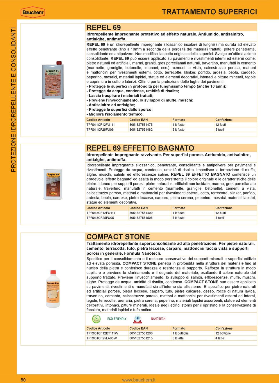 consolidante ed antipolvere. Non modifica l aspetto originale delle superfici. Svolge un ottima azione consolidante.