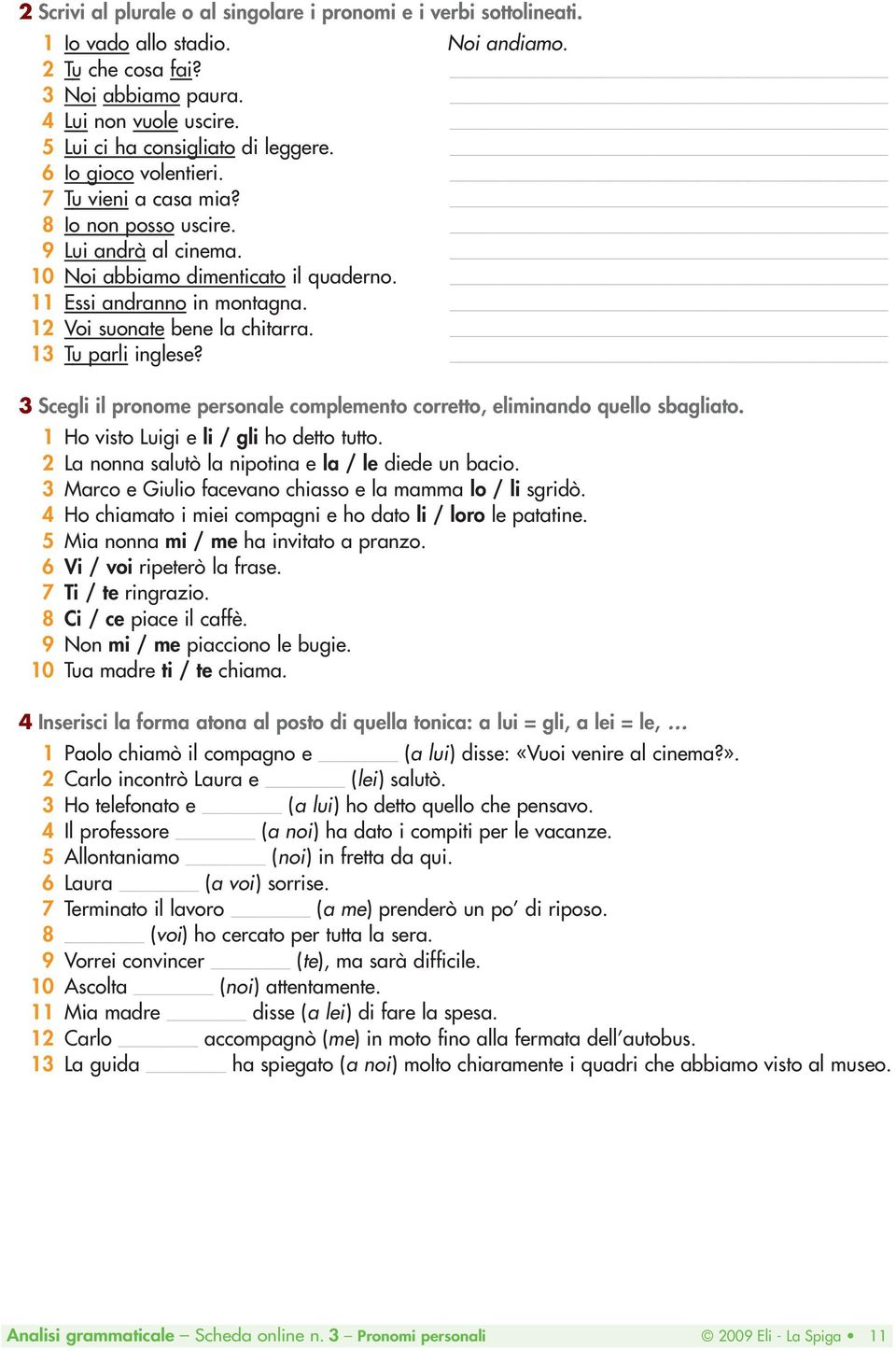 Analisi Grammaticale Schede Di Italiano L2 Pdf Free Download