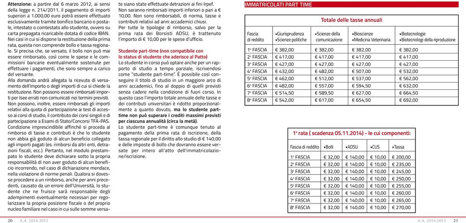 Nei casi in cui si dispone la restituzione della prima rata, questa non comprende bollo e tassa regionale.