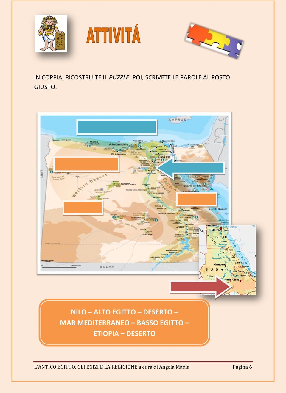 NILO ALTO EGITTO DESERTO MAR MEDITERRANEO BASSO EGITTO