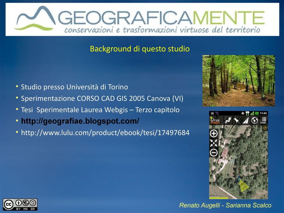 Sperimentale Laurea Webgis Terzo capitolo