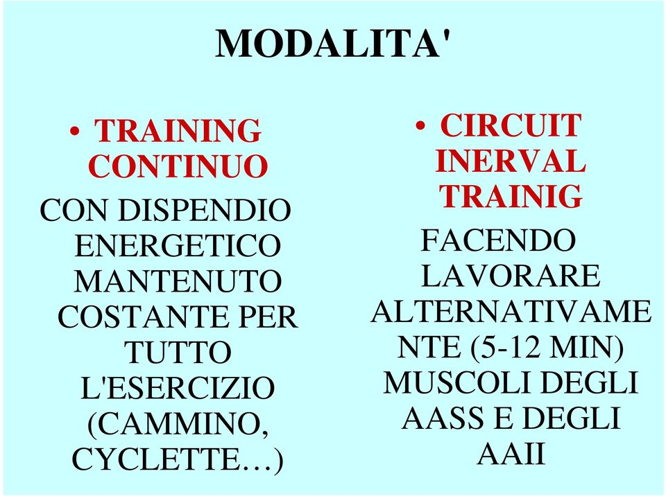 CYCLETTE ) CIRCUIT INERVAL TRAINIG FACENDO LAVORARE